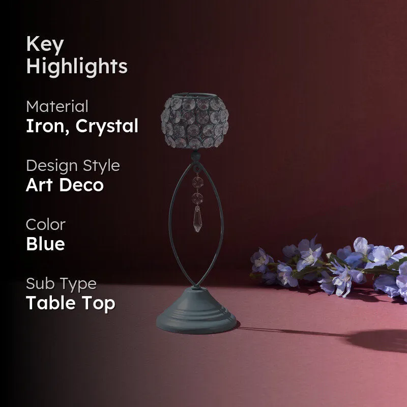 Radiance Crystal Tea Light Holder - Blue media 2
