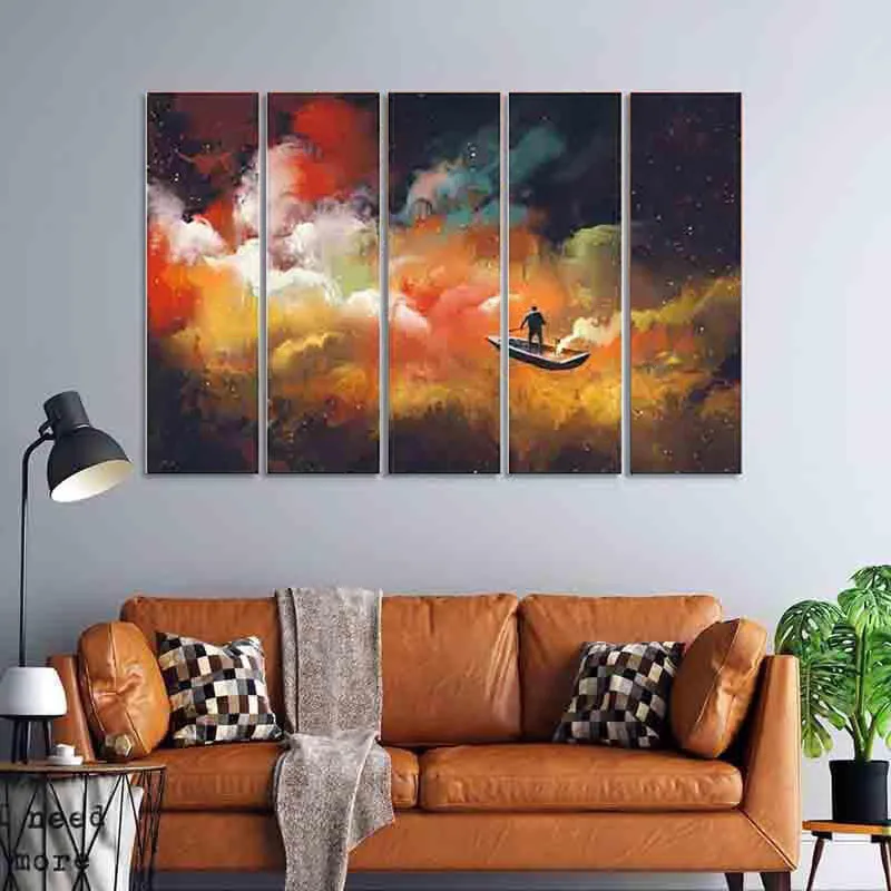 Space Travel Wall Art - Set of Five media 1