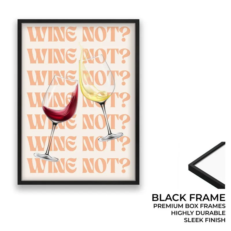 Wine Not Archival Canvas Wall Art - Black media 8