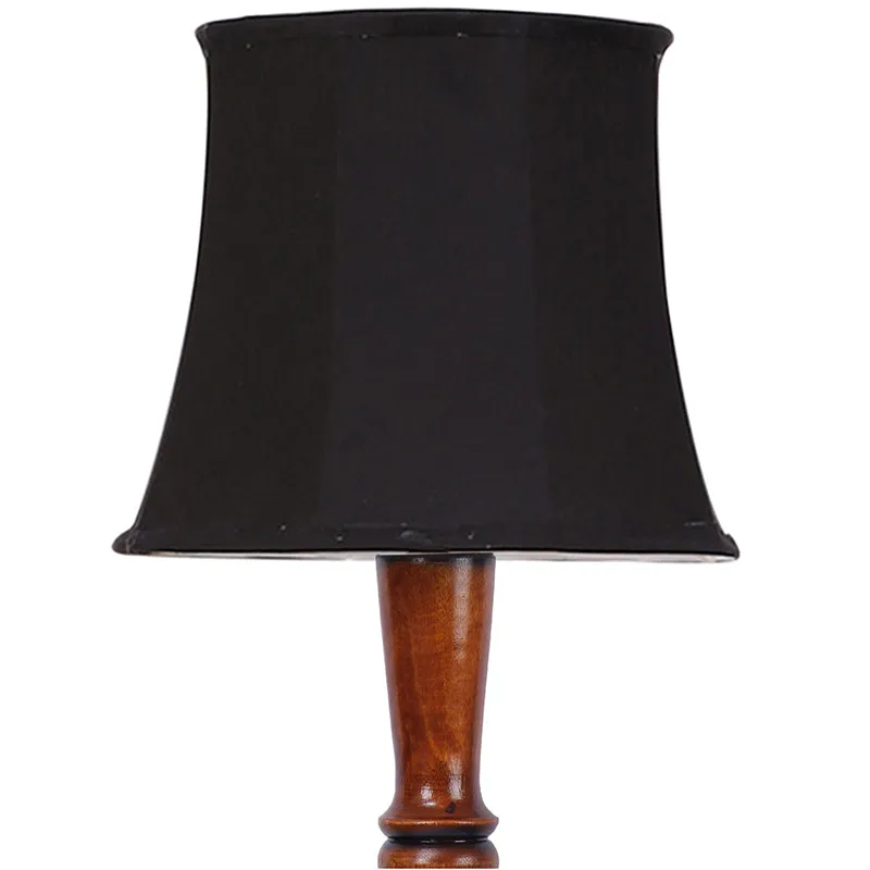 Masiya Vintage Wooden Floor Lamp - Black media 4