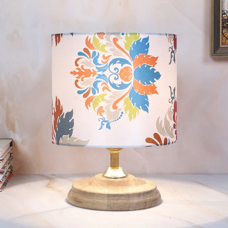 Nordlys Pebble Printed Mango Wood Table Lamp - Multicolor media 2