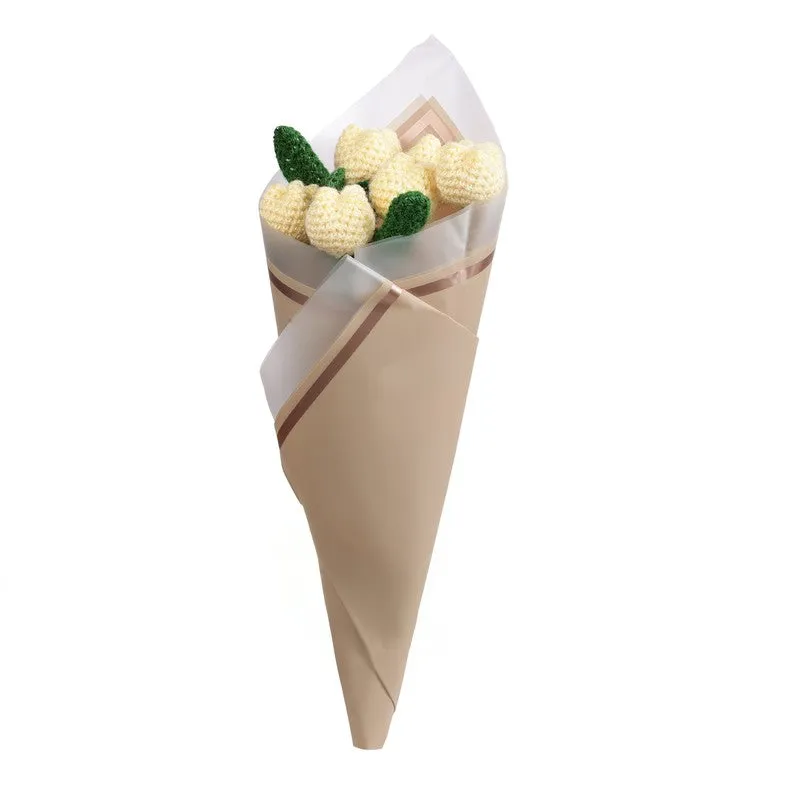 Crochet Handmade Tulip Bouquet (Yellow) - Set Of Six media 3
