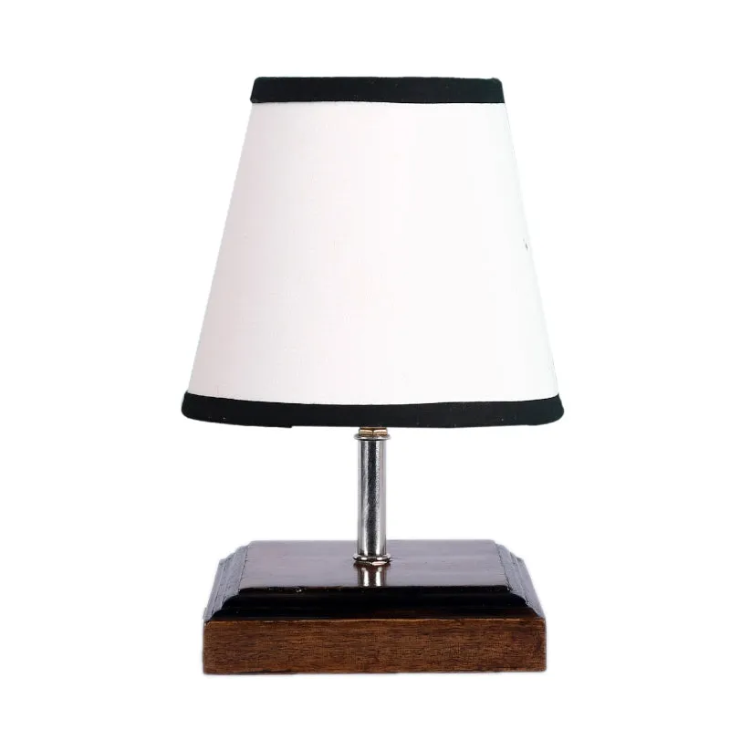 Niksha Fabric Table Lamp - White,Brown media 4