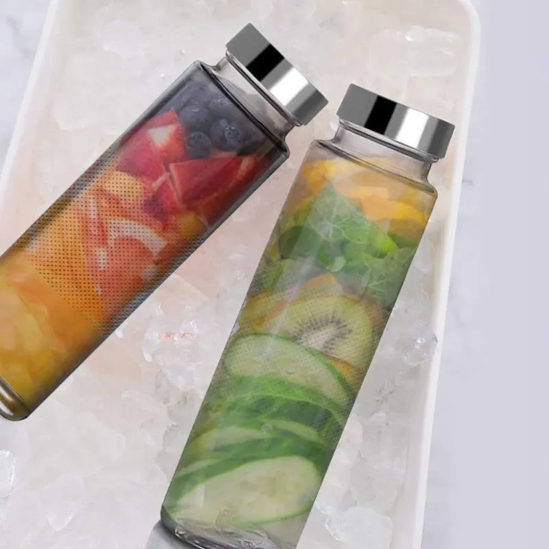 CrystalSip Transparent Glass Bottle (750 mL Each) - Set Of Two media 6