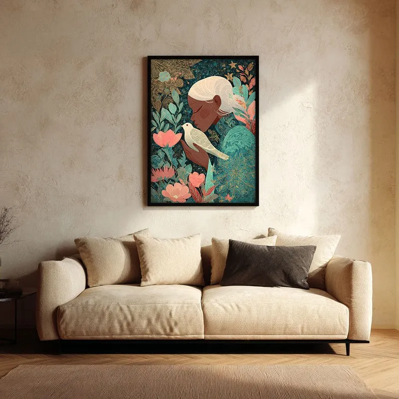 Auradove Canvas Wall Painting - Black Frame media 1