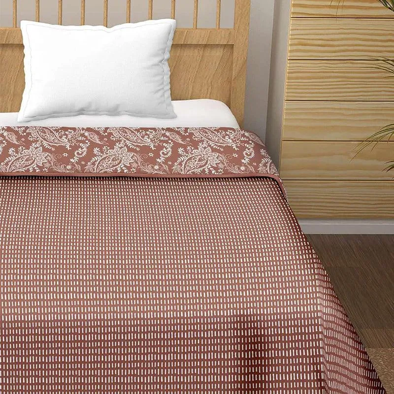 Disha Reversible Cotton Dohar (Brown)  - 180 GSM media 4