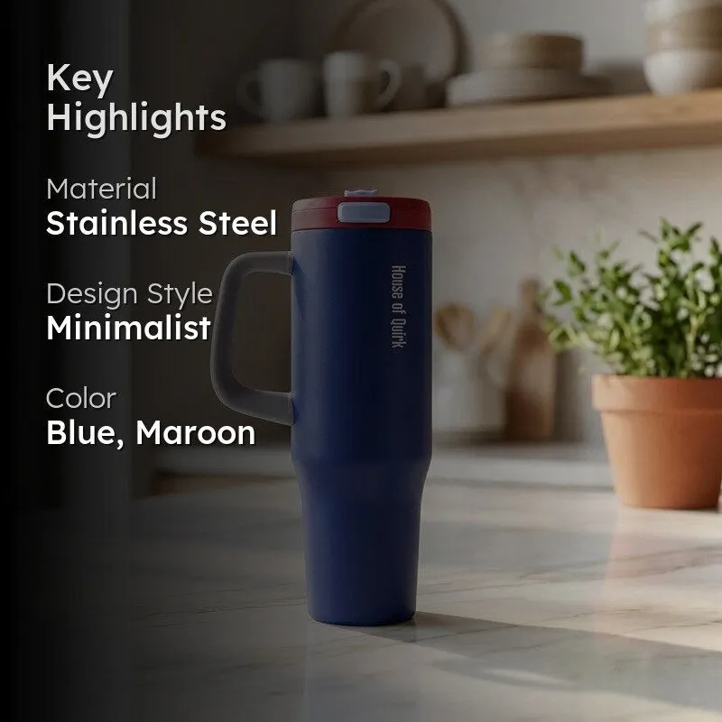 AuraGrip Stainless Steel Tumbler (1200 ML) - Blue media 2