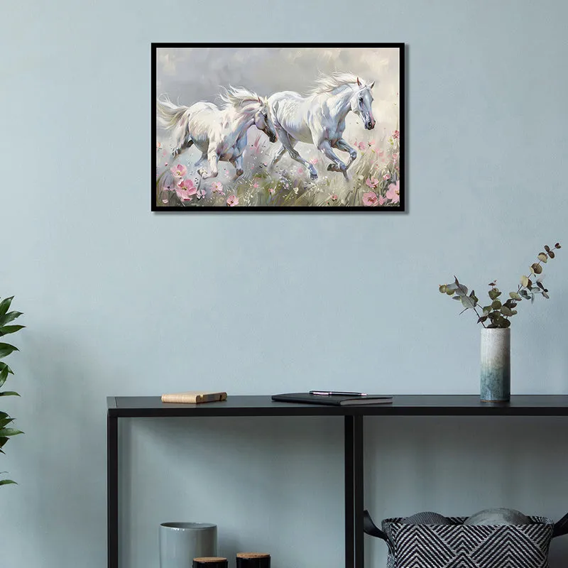 Equine Pair Wall Art with Black Frame media 1