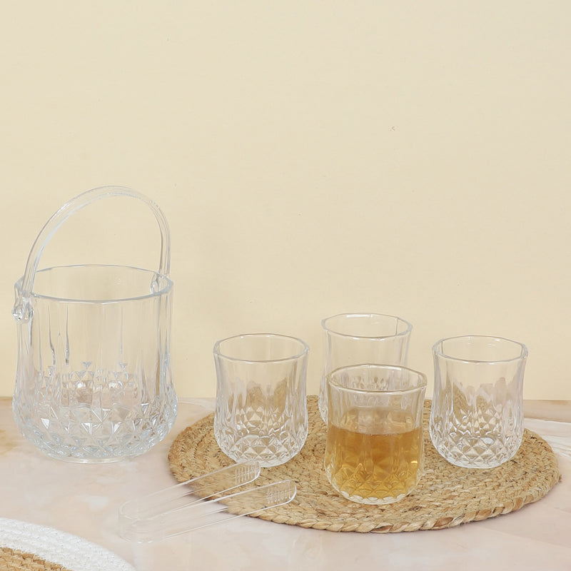 Lado 1000 ML Ice Bucket With 200 ML Glass And Tong - Six Piece Set media 3