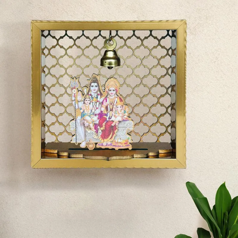 Shiva Parvati Wall Mounted Mandir media 1
