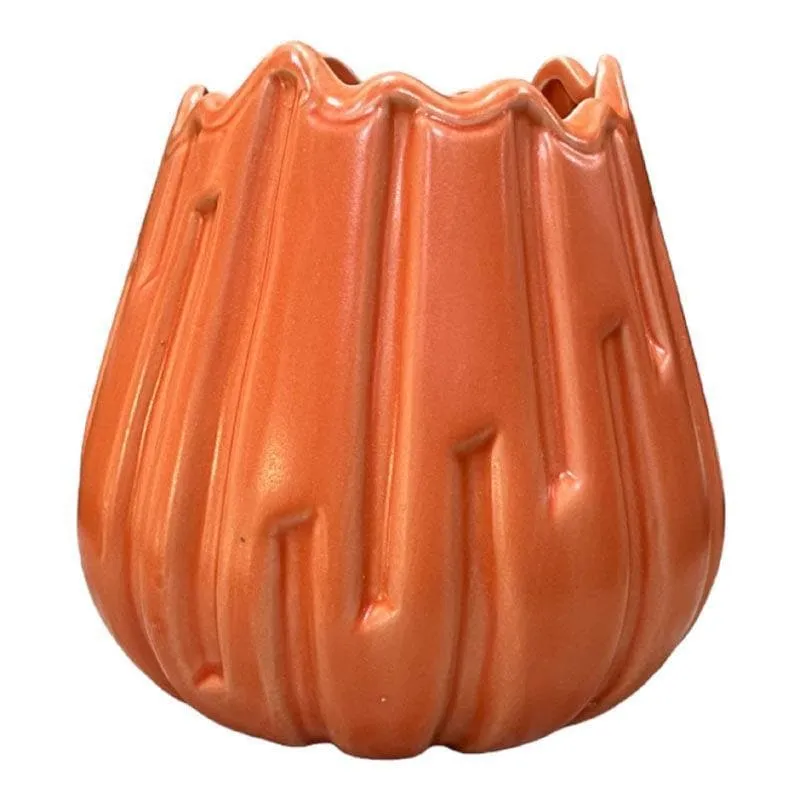 Quirky Pottery Vase - Orange media 3