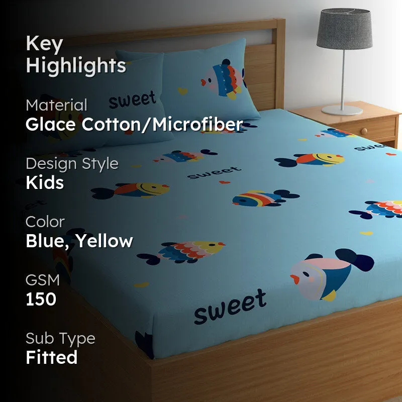 Fish Pals I Fitted Microfiber Microfiber Bedsheet - 150 GSM media 2