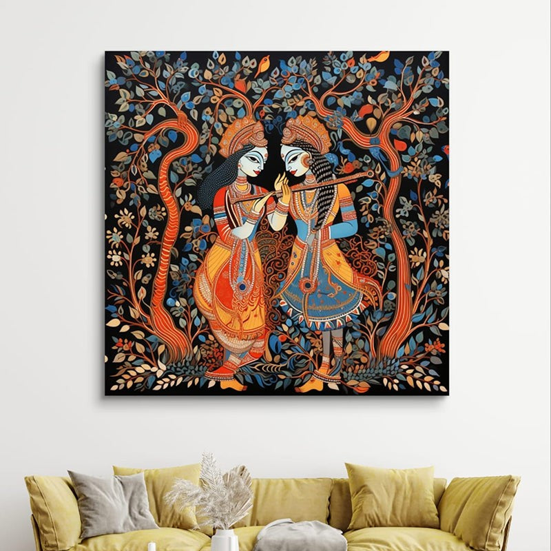 Kanha - Radha Trance Canvas Wall Art
