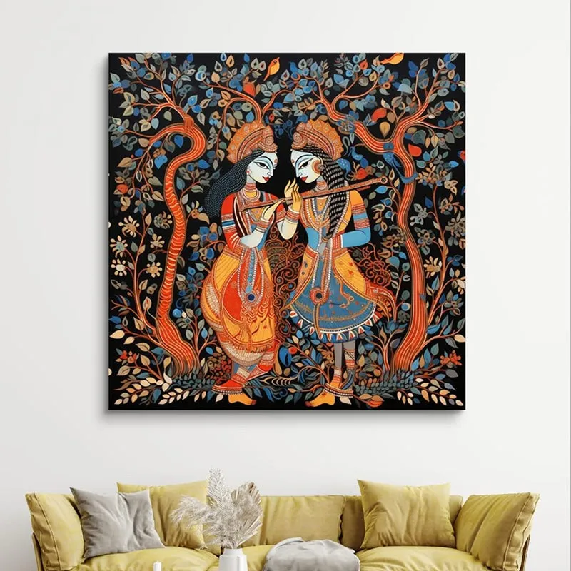 Kanha - Radha Trance Canvas Wall Art media 1