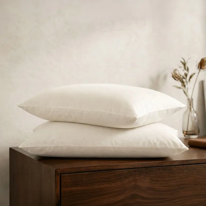 SnowHug White Pillow Covers (120 GSM) - Set Of Two media 1