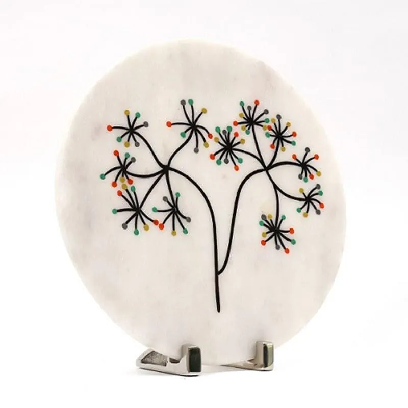 Magnolia Hand Painted Marble Showpiece media 3