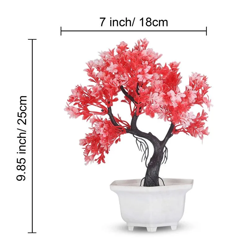 Bonsai Tree with Pot (Pink,Red) - Set Of Two media 6