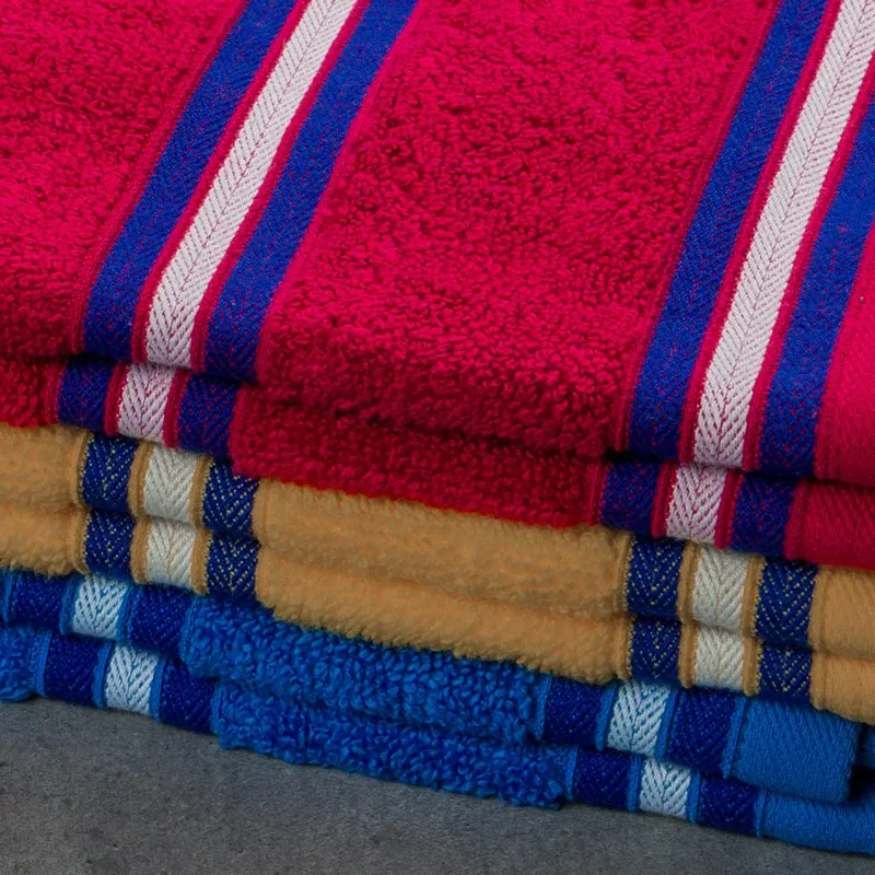 Nautica Dove Dual Down Cotton Hand Towel (Brown,Red & Blue) - Set Of Six media 5