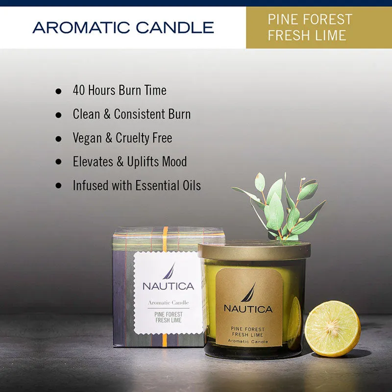 Nautica Mystic Dawn Scented Jar Candle - Pine Forest & Fresh Lime media 8