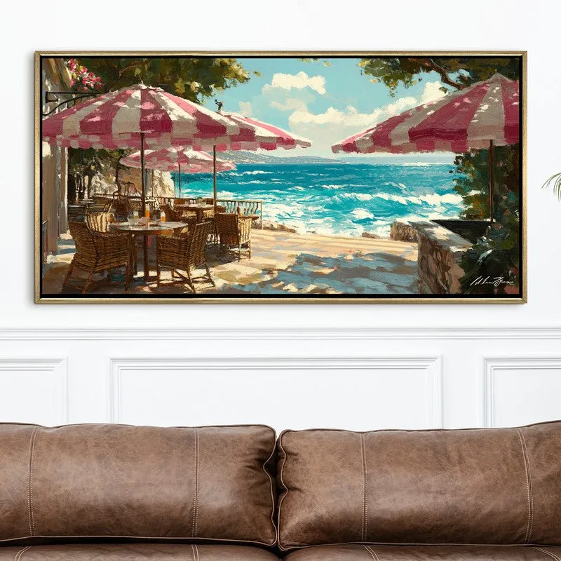 Striped Solitude Canvas Wall Painting With Frame media 4