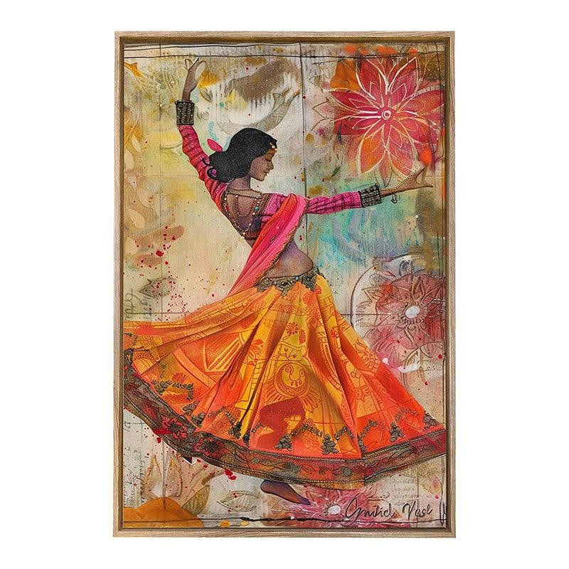 Garba Grace Canvas Traditional Wall Art With Frame media 6