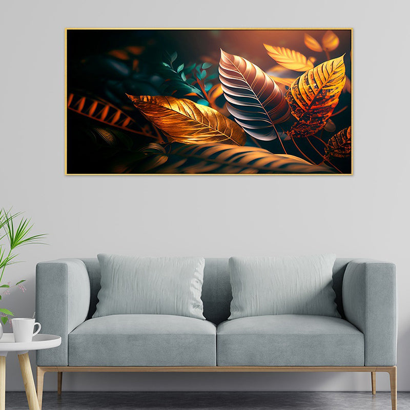 Aura Of Leaves Canvas Wall Painting