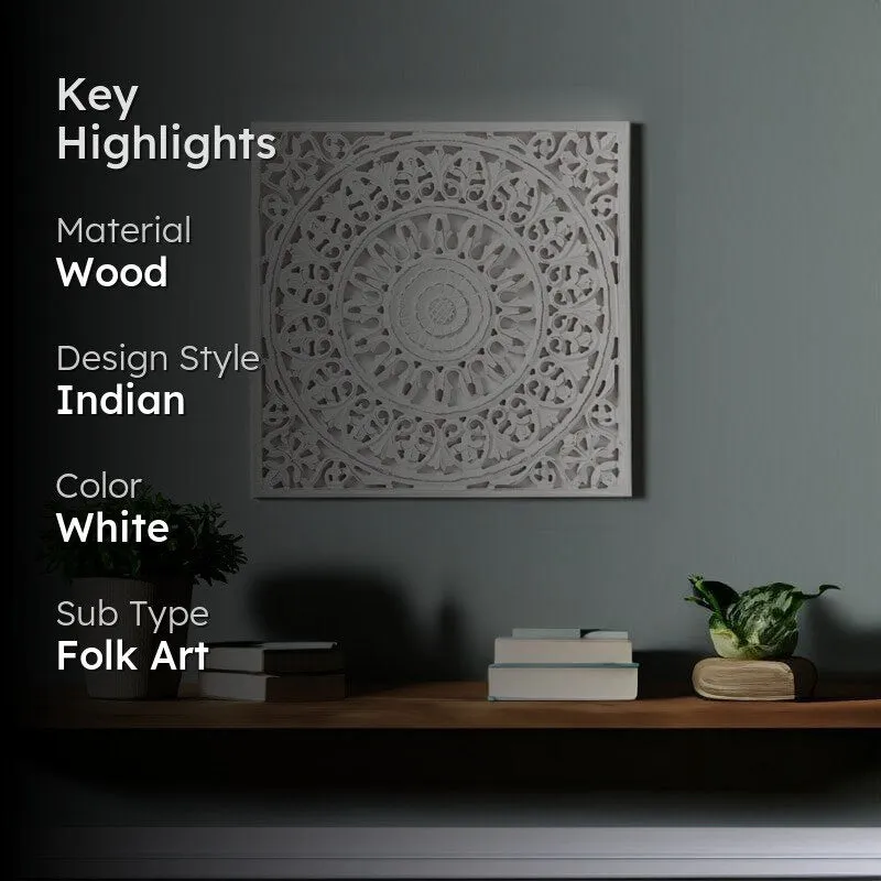 Ethnic Floral Wooden Wall Accent media 2