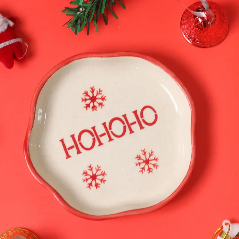 Emerald HO HO Ceramic Platter - Set of Four media 5
