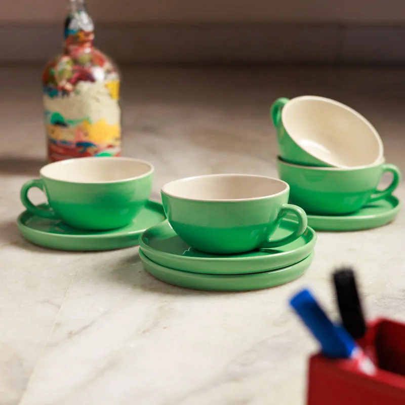 Blush & Brew Cup & Saucer (Mint/320 mL) - Eight Piece Set media 6