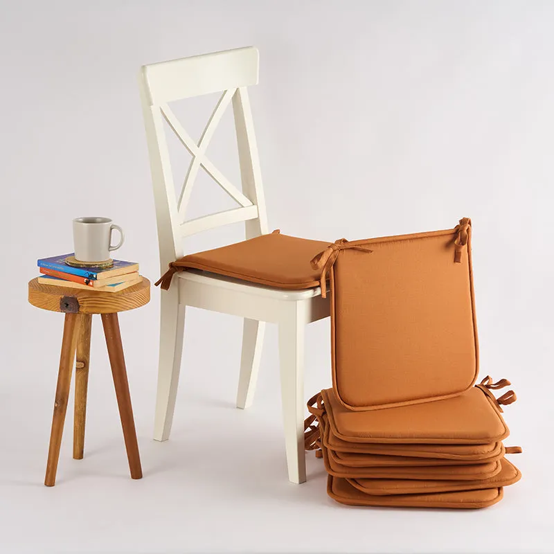 Easesit Foam Cotton Chair Pad (Brown) - Set Of Eight media 1