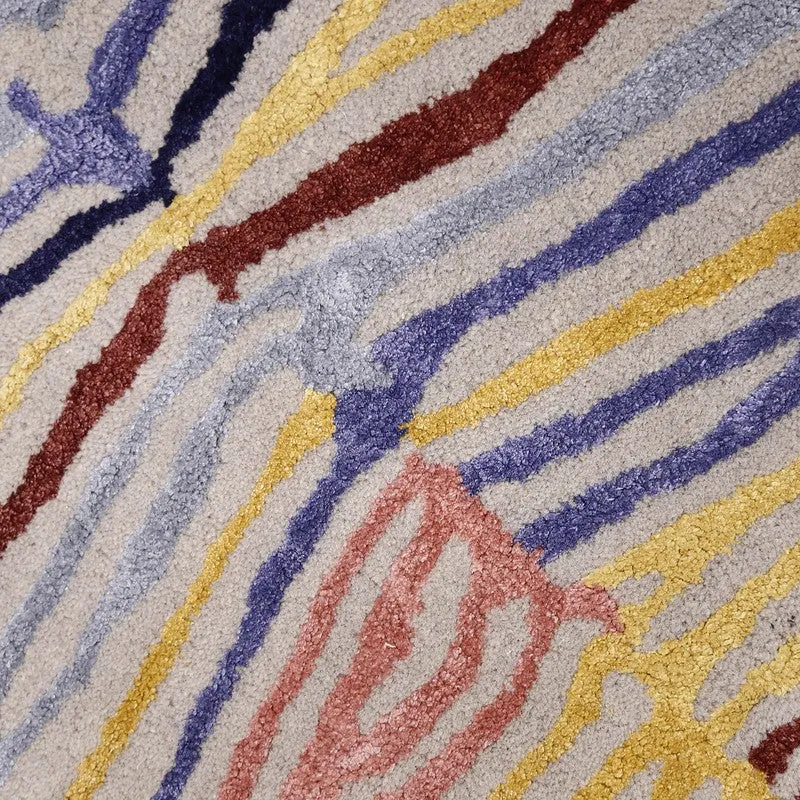 Safari Stripe Cotton Carpet - Off White media 7