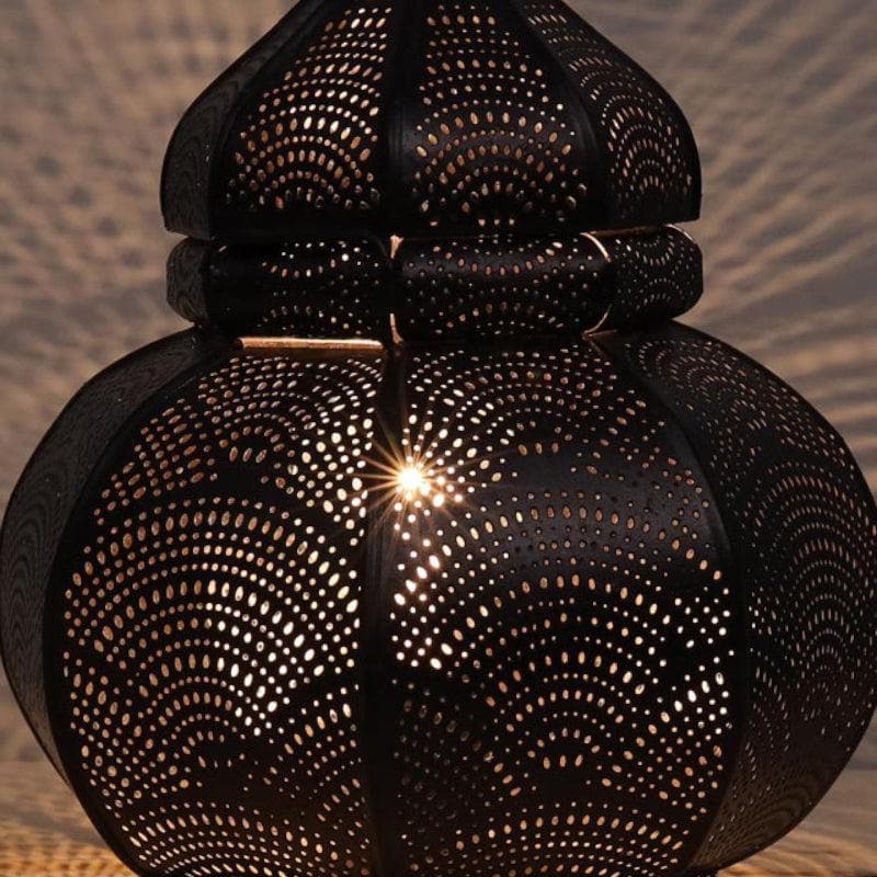 Antique Turkish Lantern Metal Table Lamp - Copper media 5