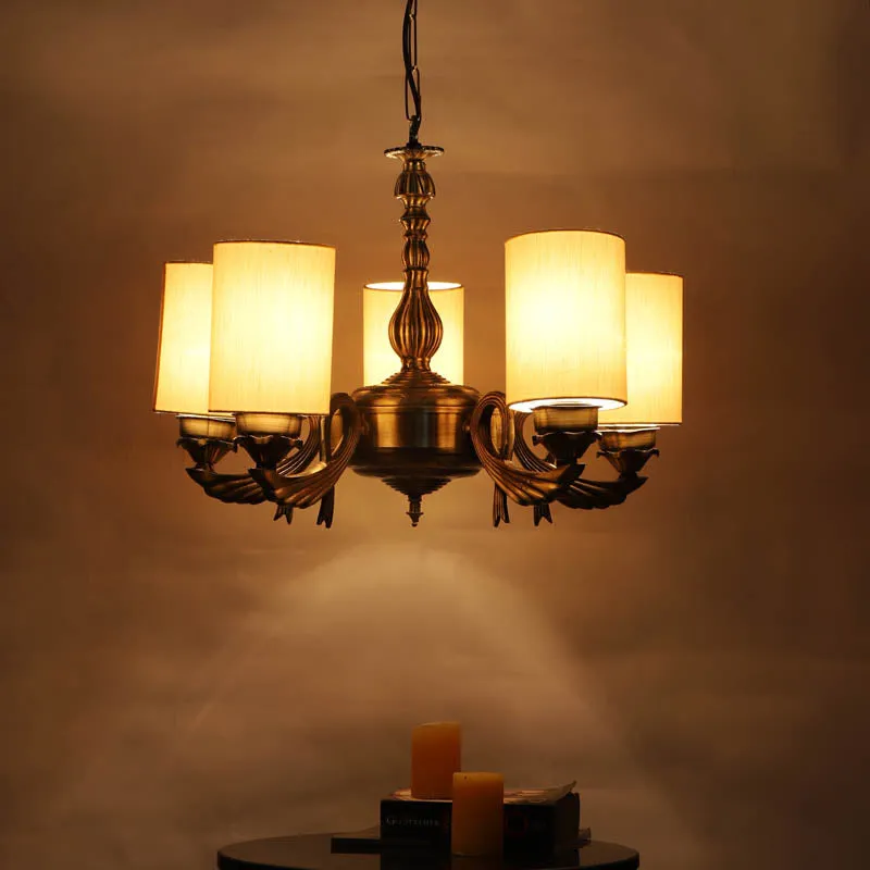 Enchanta Cylindrical Golden Antique Ceiling Lamp media 1