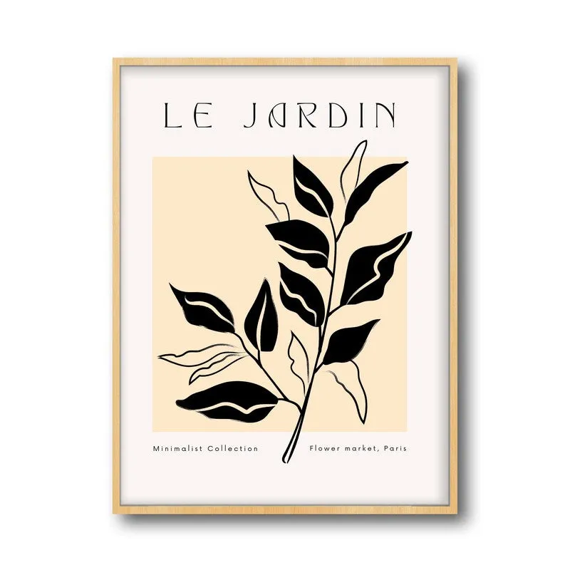 Foliage Canvas Wall Painting With Brown Frame media 3