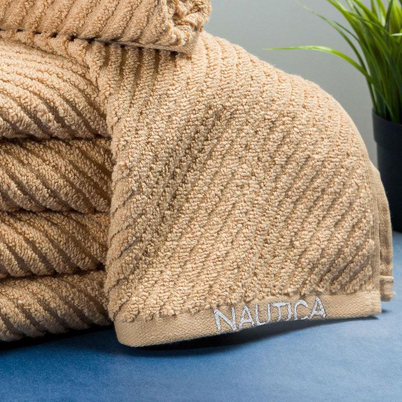 Nautica Riviera Soft Cotton Hand Towel (Light Tan) - Set Of Six media 3