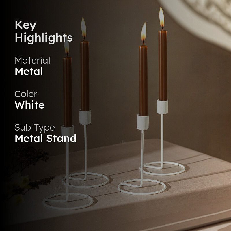 Baia Tealight Candle Holder (White) - Set of Four media 2