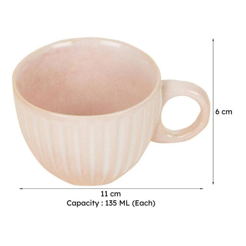 Rihaana Ceramic Tea Cup (135 mL Each) -  Set of Six media 8