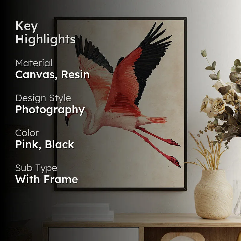 Flight Of Pink Wall Art With Resin Frame media 2