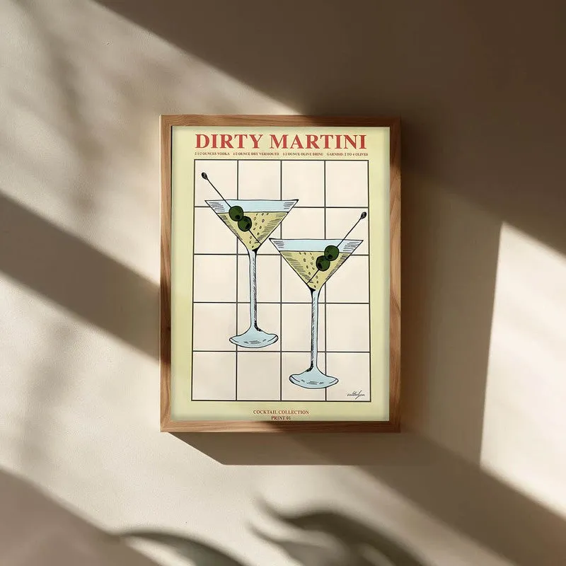 Dirty Martini Archival Canvas Wall Art - Brown media 3