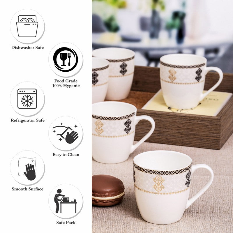 Cozy Bone China Tea Cup (180 mL Each) - Set Of Six media 5