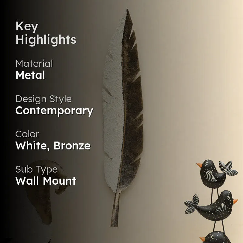 Feather Of light Metal Wall Accent media 2