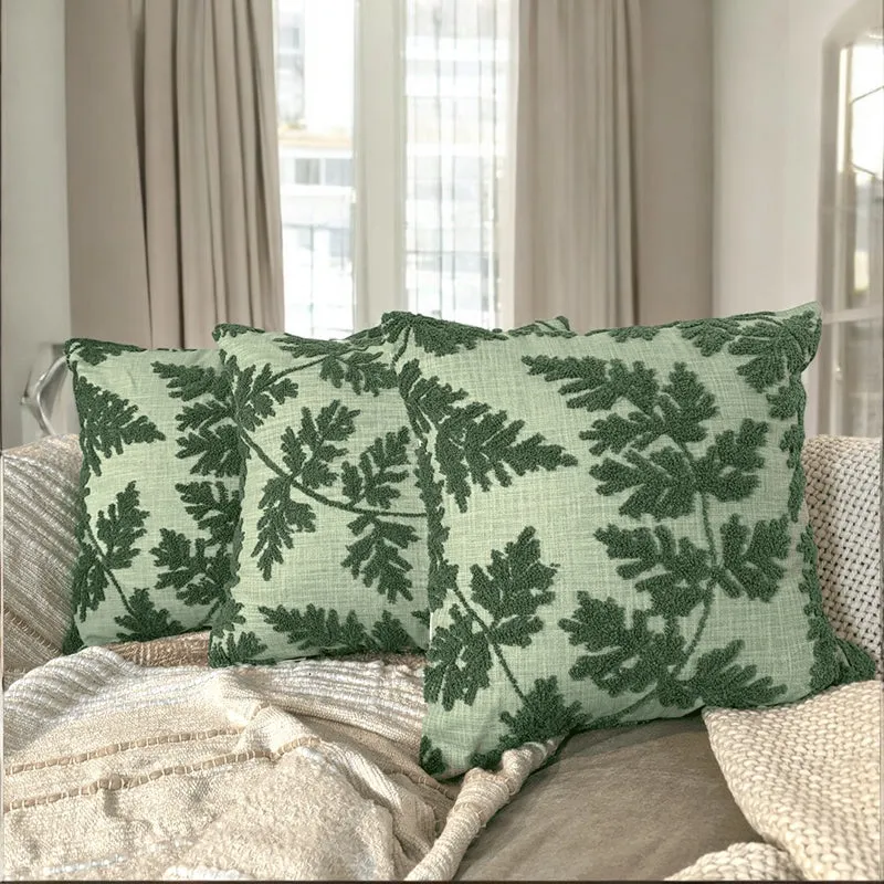 Fernweave Tufted Cotton Cushion Cover Set - Set Of Three media 2