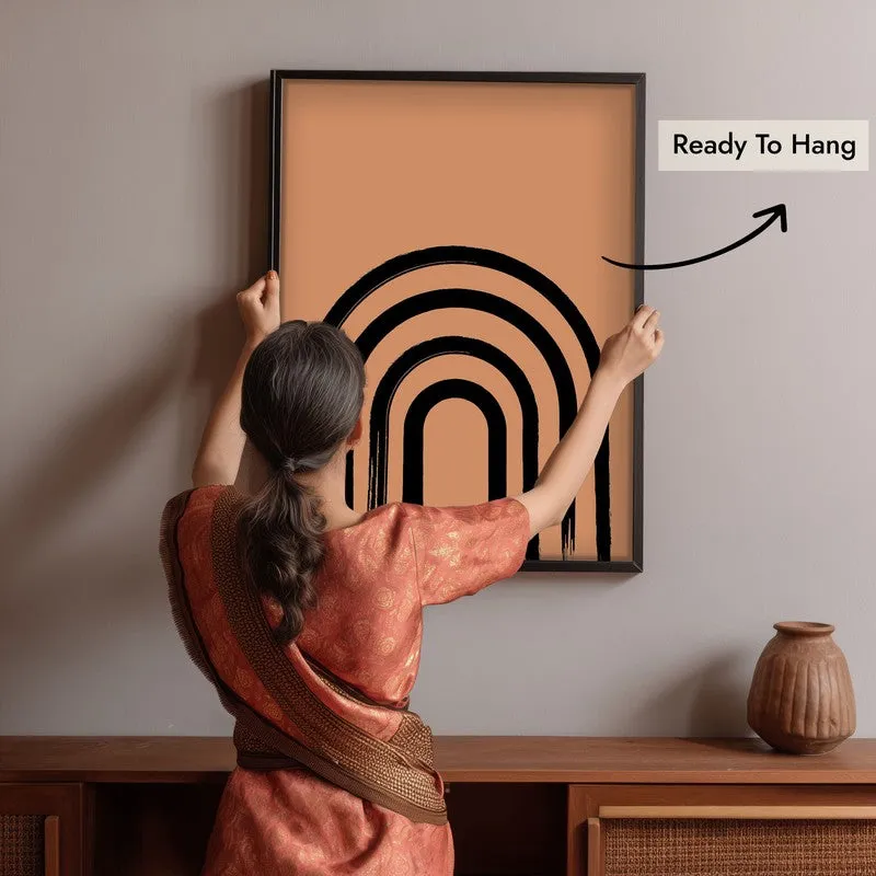 Linear Zen Canvas Wall Painting With Black Frame media 6