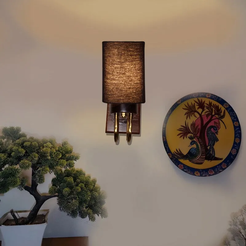 Gilded Arch Cotton Wall Lamp - Black media 4