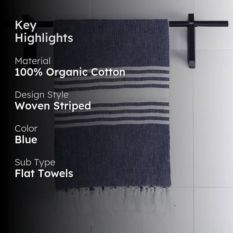 Striped Bliss Bath Towel - Blue media 2