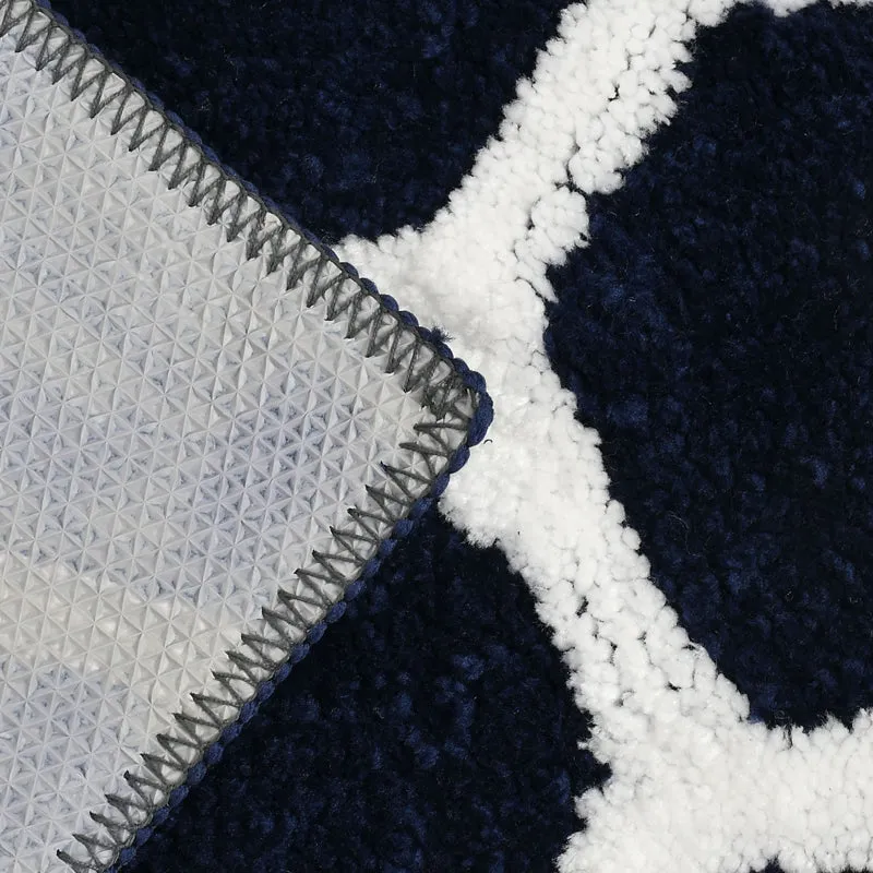 Trevona Cotton Bath Mat - Navy Blue media 4