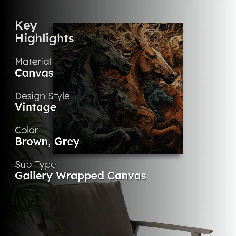 Ethereal Stallion Canvas Wall Painting media 2