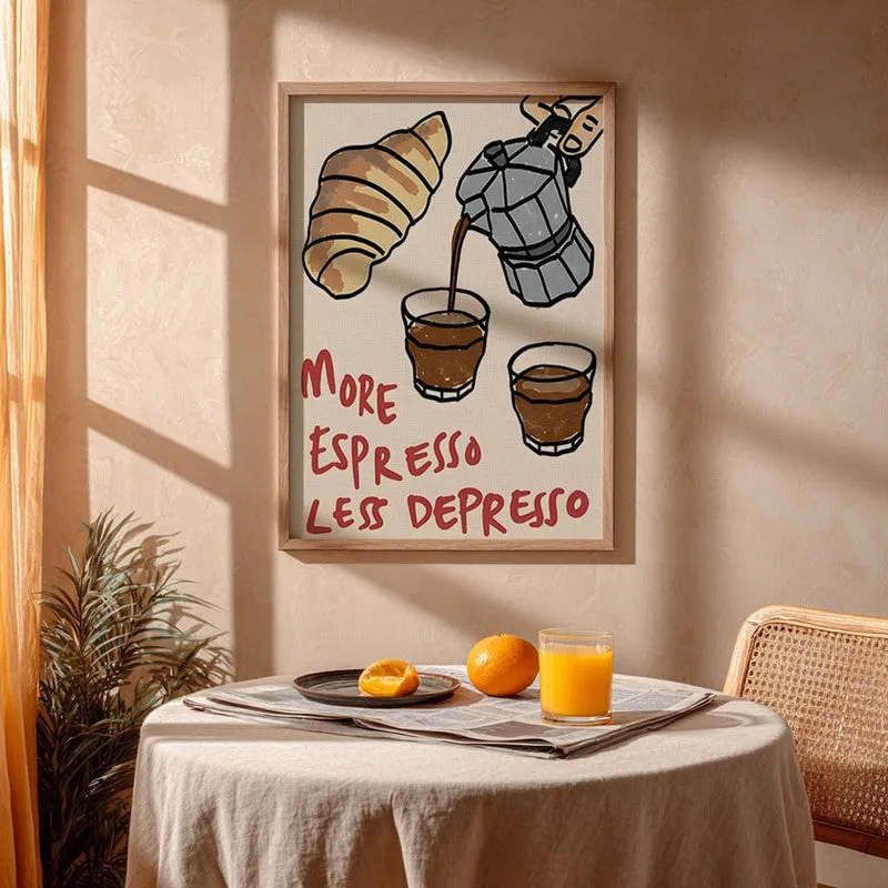 Coffee Craft Archival Canvas Wall Art - Brown media 5