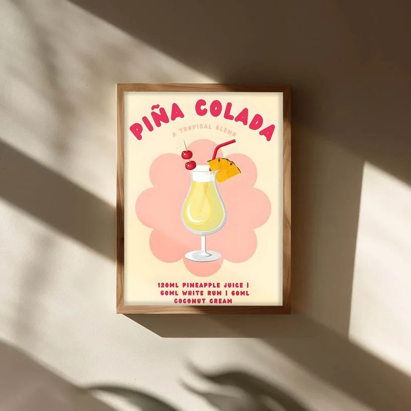Pina Colada Archival Canvas Wall Art - Brown media 3