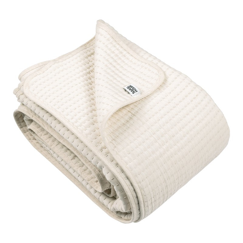 Ivory Self Stripe Comforter - Three Piece Set media 7